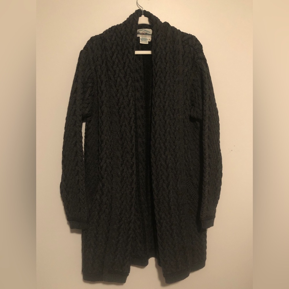 Aran Crafts Knee Length Duster 100% Wool XL